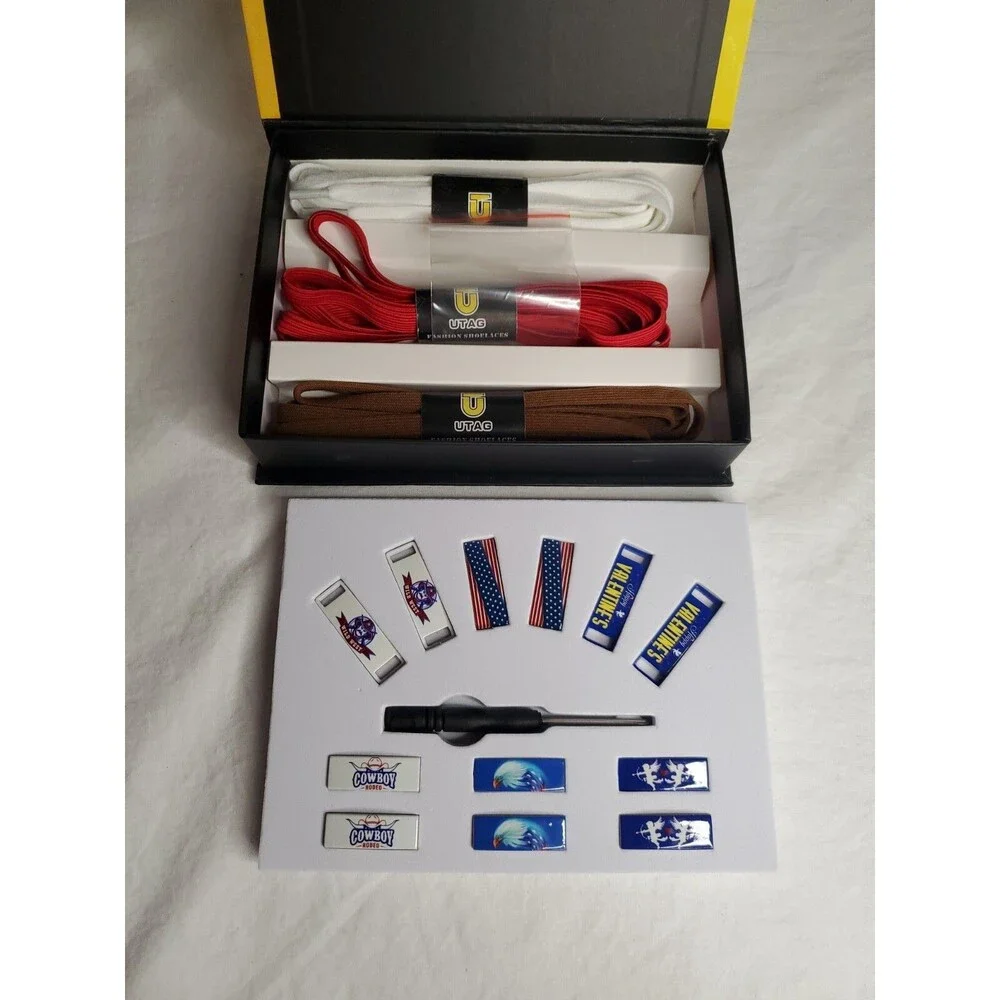Utag Style Easy No Tie Shoe Lace Shoe Strings and Charms - Picture 1 of 4